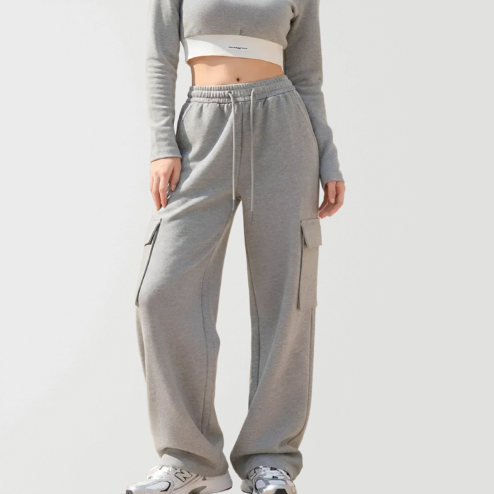 바이제제 여성 트레이닝바지 조거 카고팬츠 와이드 츄리닝