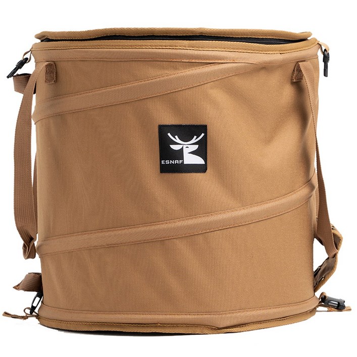 에스나프 캠핑 팝업백 팝업쓰레기통 팝업휴지통 팝업가방 팝업재활용가방 팝업바스켓, 1개, 1단, 탄