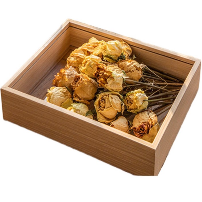 데이앤데이 부케 말리기 선물 액자 드라이플라워 원목, 1개, 호두브라운