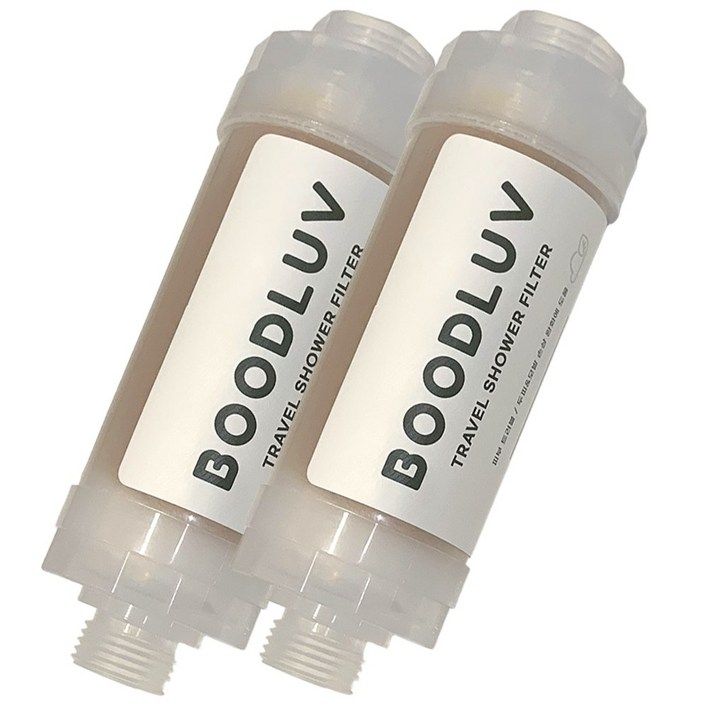부드럽 여행용 석회수 샤워 필터 양이온교환수지 샤워기, 양이온 석회수필터, 2개