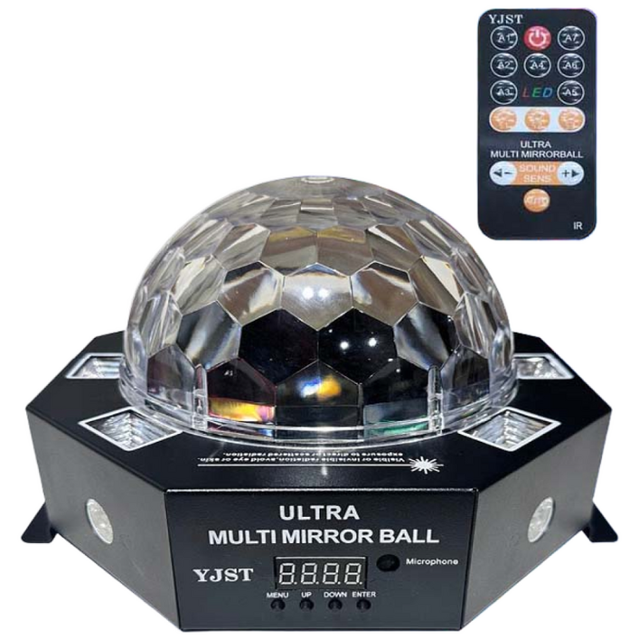 슈퍼울트라멀티밀러볼 레이져6사이키 9색 미러볼 6비트 음향반응 4IN1 복합기 노래방조명, 슈퍼울트라멀티밀러볼9색 노래방 가정용전원코드있슴