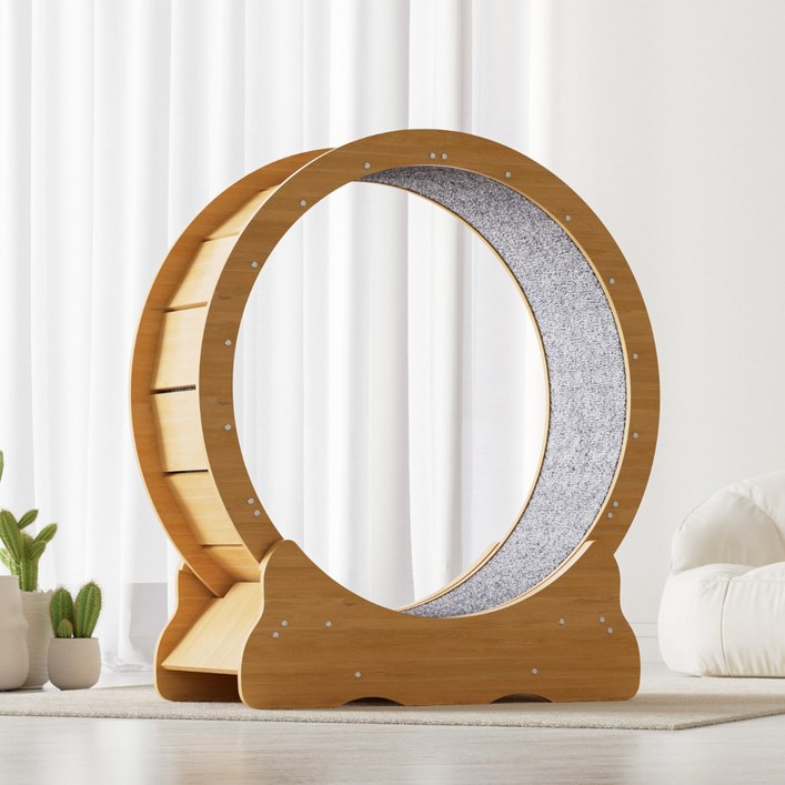 아그다 캣휠 안전잠금창치 지름87, 1개, 원목