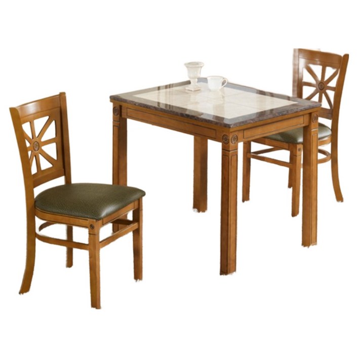 리베 2인용 대리석식탁 세트 식탁세트,2인용 식탁,대리석식탁세트, 엔틱