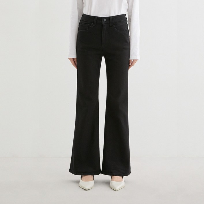 백화점 정품 Guess 게스 여성 플레어 부츠컷핏 블랙진 팬츠