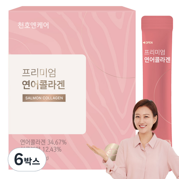 천호엔케어 연어콜라겐 프리미엄, 6박스, 30회분