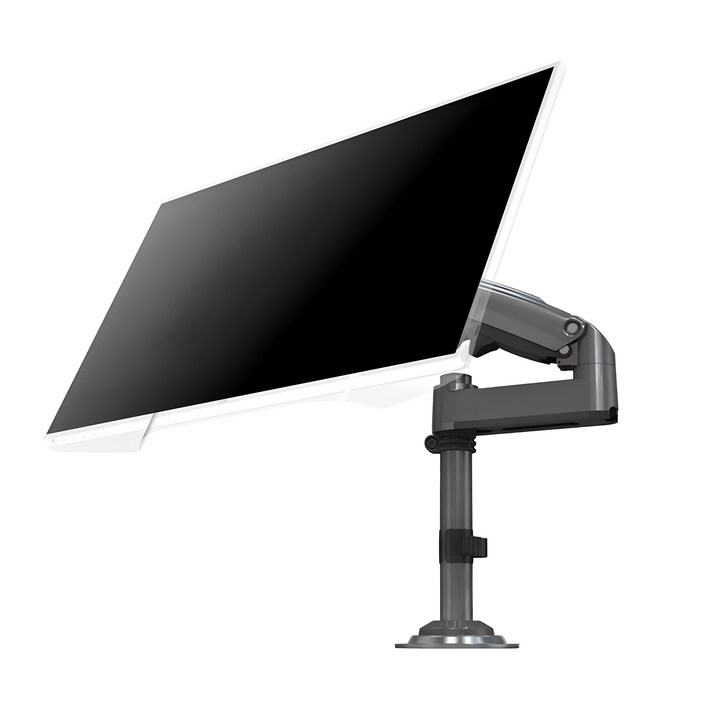 노스바유 싱글 모니터암 H100, 그레이, 1개