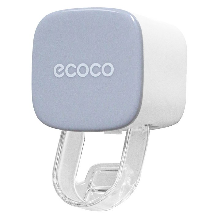 ecoco 루아디 치약 짜개 디스펜서 무타공, 1개, 그레이