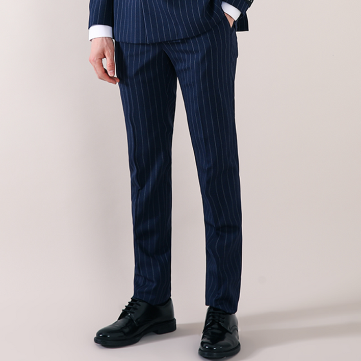 리버클래시 남성용 피크드 모혼방 더블 정장 팬츠 LHS13676