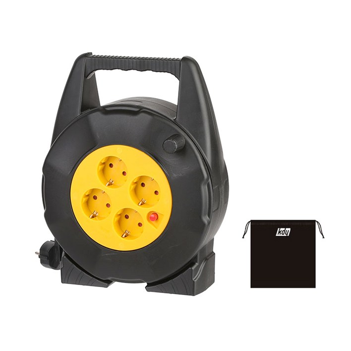 케이디와이 케이블 릴 4구 20M KRL420, 20m, 혼합색상, 1개