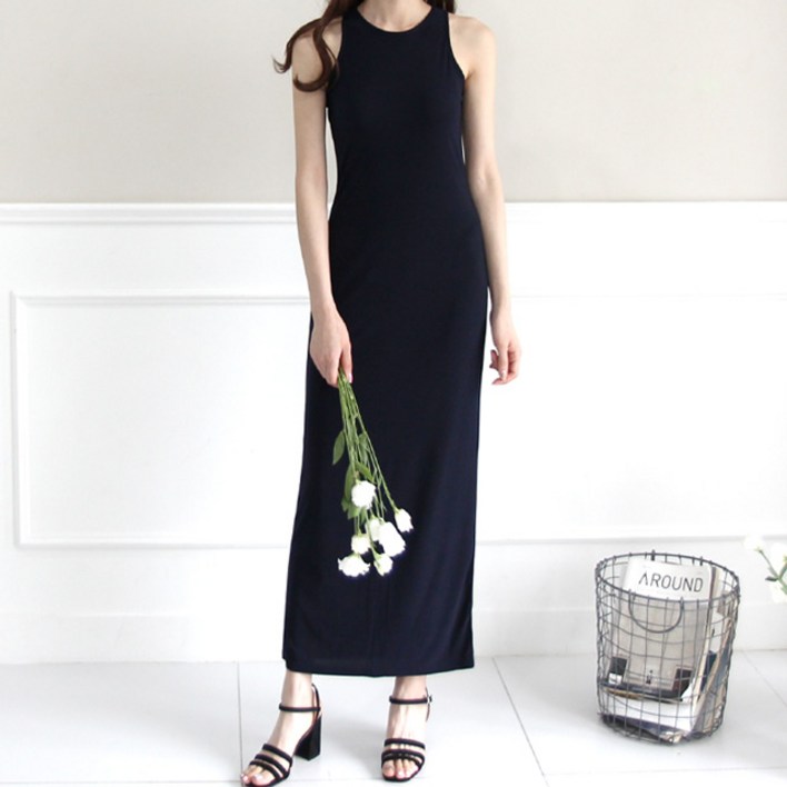 세이스타일 시크 H롱 나시 원피스