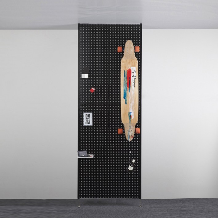 타공판닷컴 철제 파티션 가로 80cm x 높이 110cm 가로 80cm x 높이 110cm 세트, 블랙