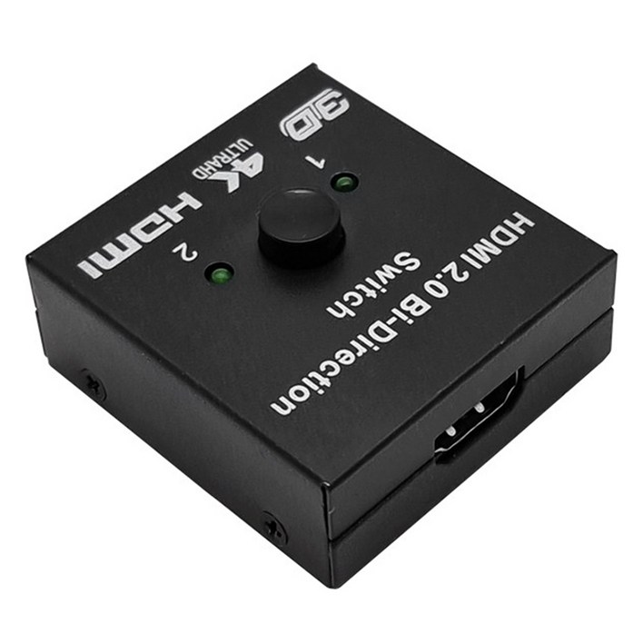 랜스타 HDMI 2.0 21 4K 60Hz 지원 무전원 양방향 선택기 블랙, 1개