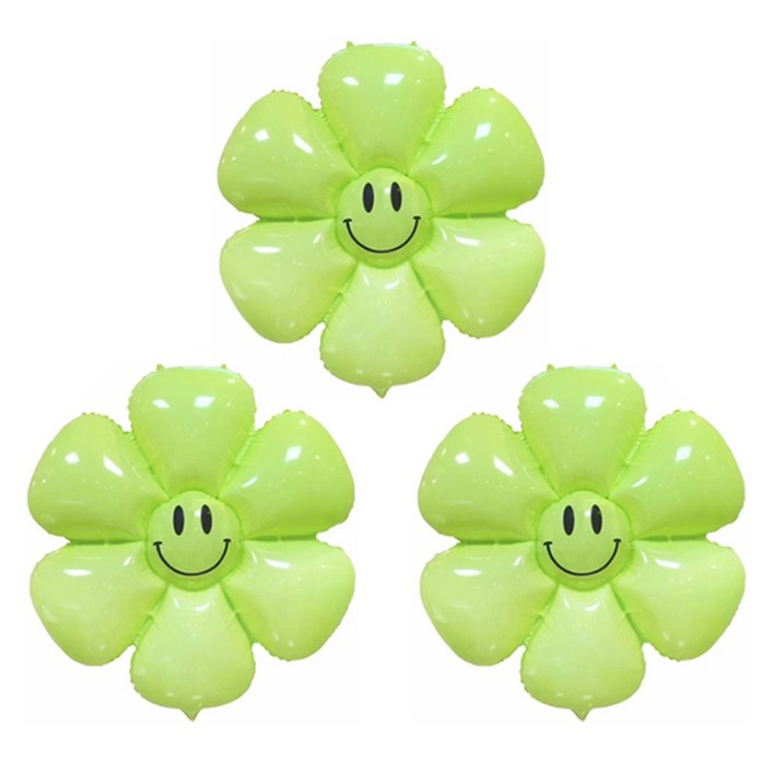 파티공구 스마일 데이지꽃 풍선 중형