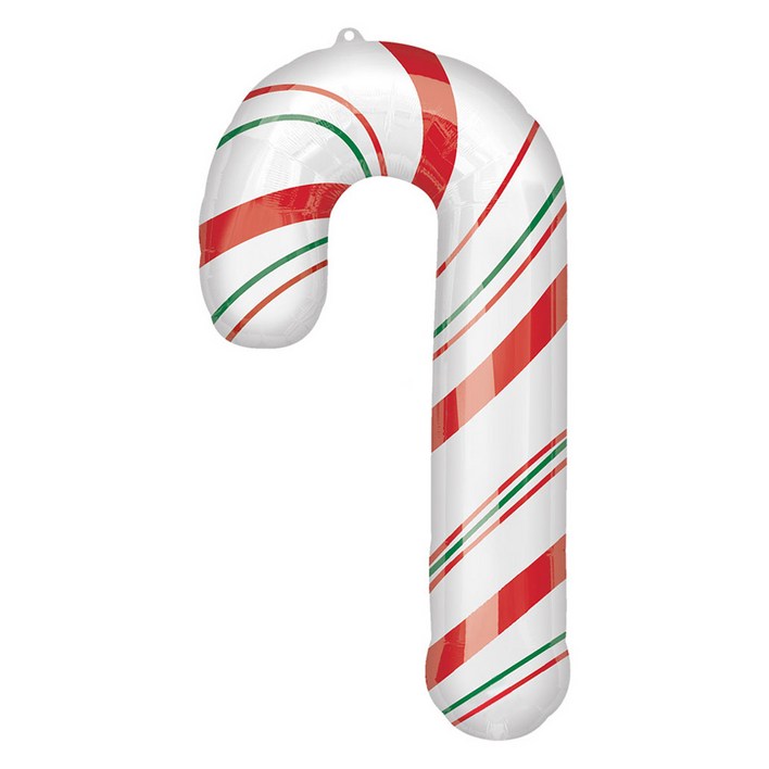 아나그램 은박풍선 메리크리스마스 캔디케인 화이트 슈퍼쉐입