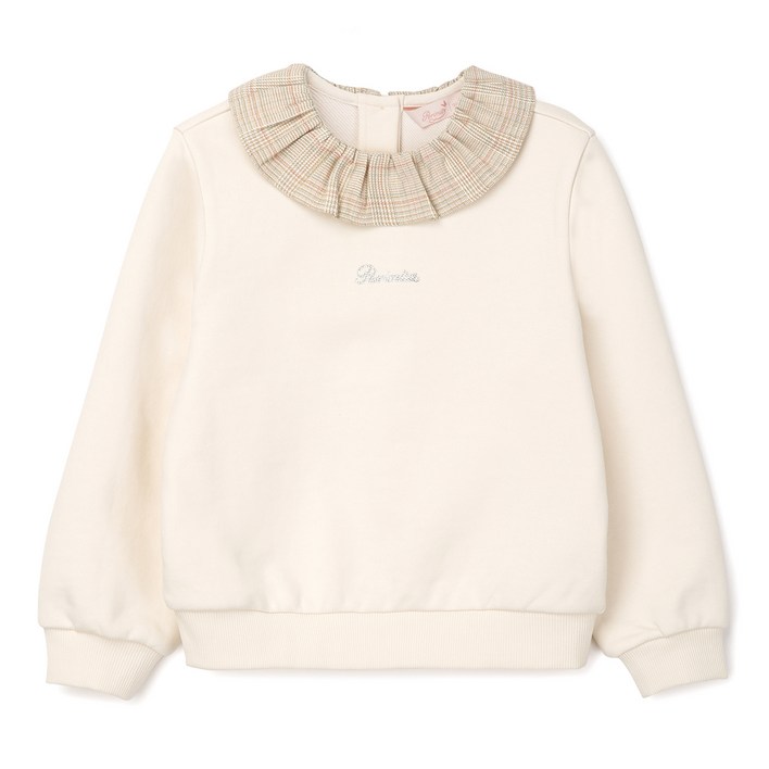 페리미츠 여아용 체크프릴 카라 맨투맨 P2511T17005140