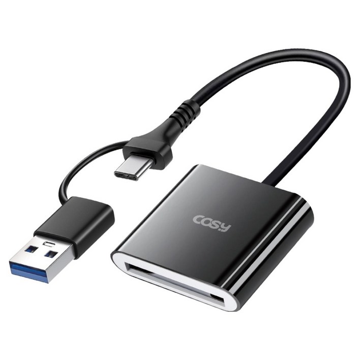 코시 듀얼 커넥트 C타입 + A타입 CFexpress Type B / XQD 호환 카드리더기, 블랙, 1개, CR4136CA