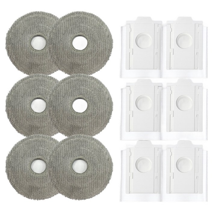 멋진공간 삼성 비스포크 Ai 스팀 제트봇 호환 먼지봉투 6p  물걸레 6p 소모품 세트, 단일상품, 1세트