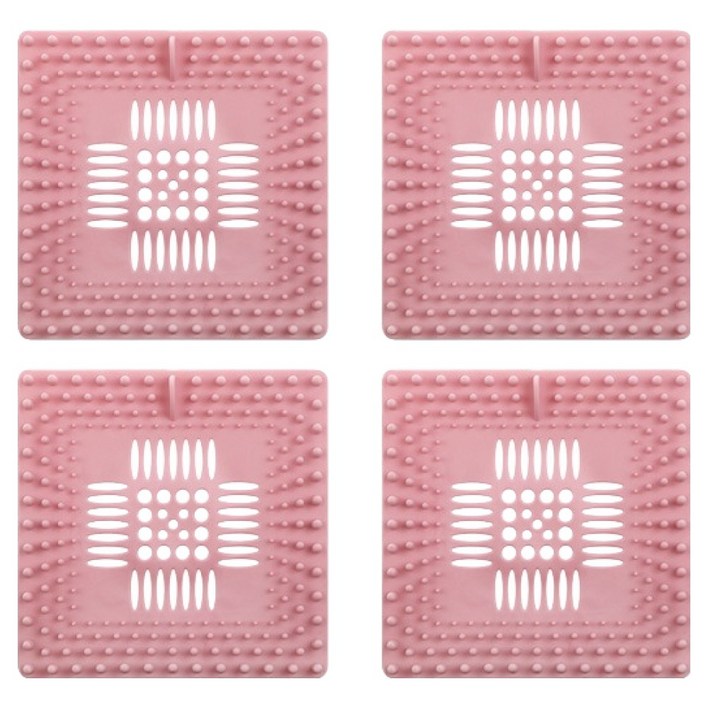 블럭마트 사각 욕실 배수구 거름망 4p