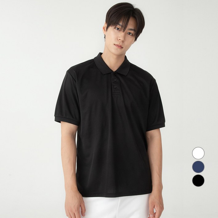 캐럿 남녀공용 기능성 퀵드라이 쿨링 카라 반팔 티셔츠