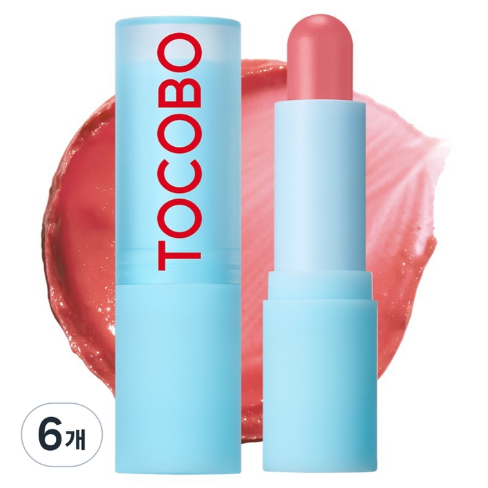 토코보 글래스 틴티드 립밤, 014 바닐라 피치, 3.5g, 6개