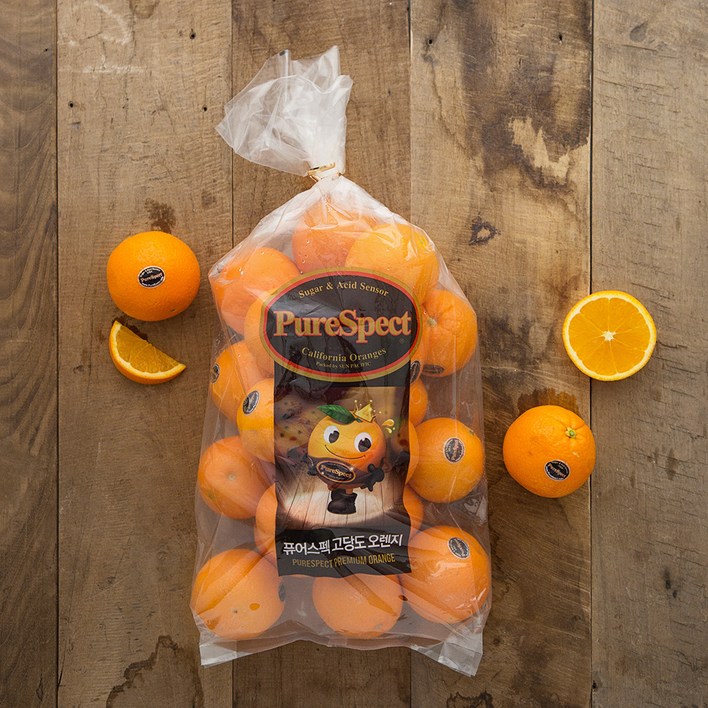 퓨어스펙 고당도 오렌지 중대과, 3kg, 1개