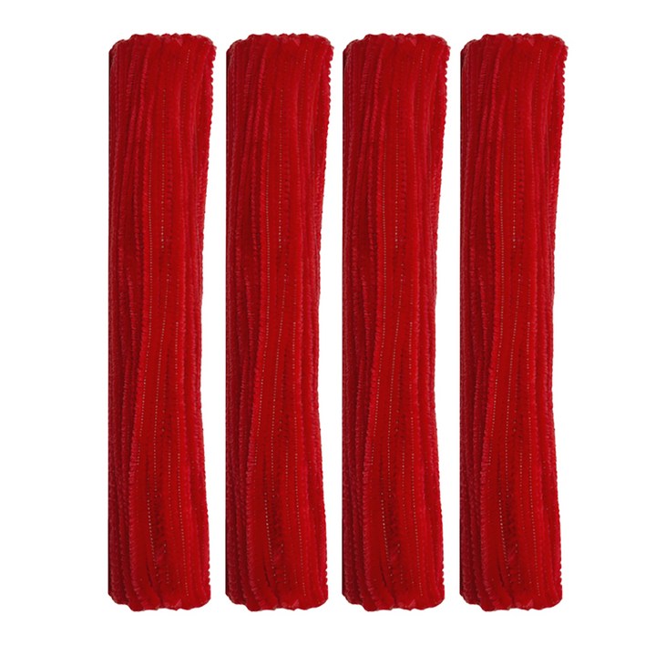 만들하비 칼라 색상 가는 털모루 철사, 레드, 400개