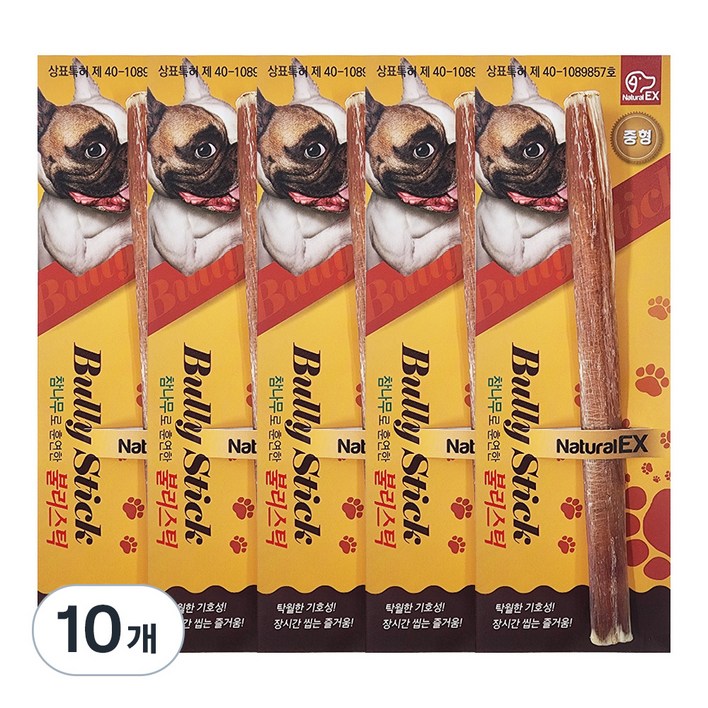 네츄럴이엑스 강아지 불리스틱 육포 일반 중형