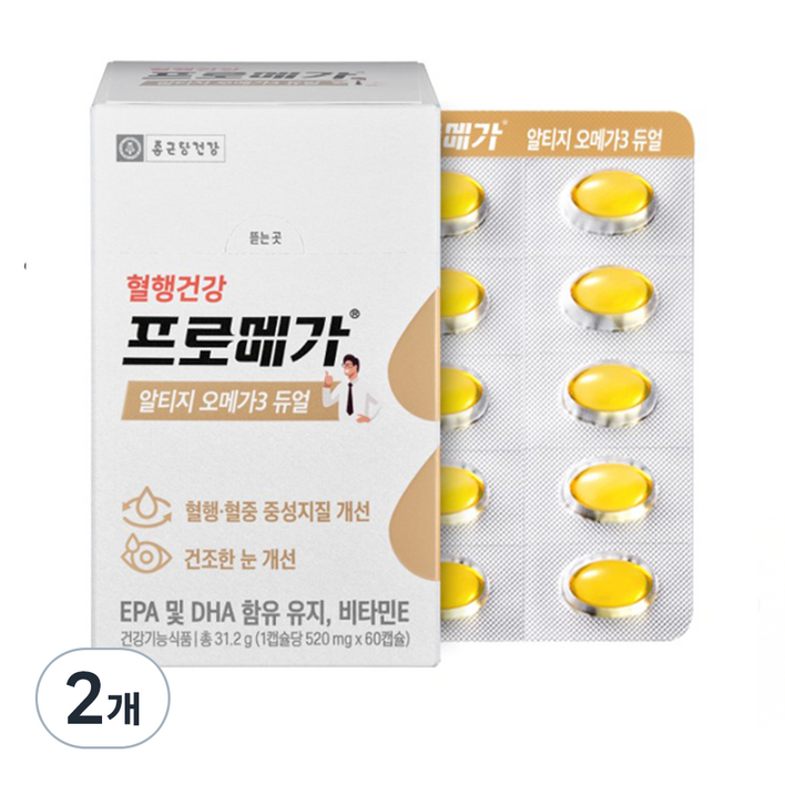 프로메가 알티지 오메가3 듀얼, 60정, 2개 프로메가 알티지 오메가3 듀얼, 60정, 2개