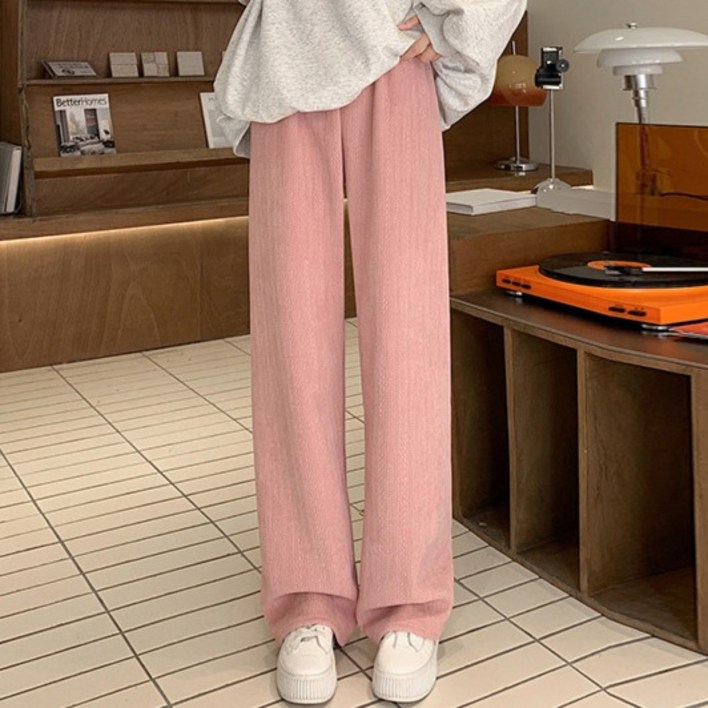 앤드스타일 여성용 리쥬 데일리 풀밴딩 와이드 팬츠 264205