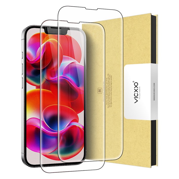 빅쏘 2.5C 고투명 9H 아이폰 강화유리 휴대폰 액정보호필름 2매