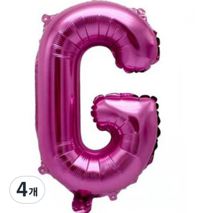 팡파티 레터링 알파벳 풍선 G 40cm, 퍼플, 4개