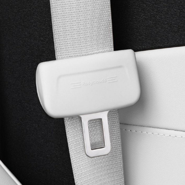 오토크루 자동차 안전벨트 실리콘 커버, 4개, 화이트