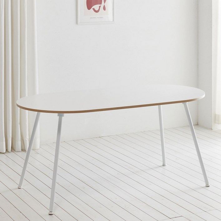 스칸디무드 쿠크 타원형 4-6인용 식탁 테이블 1600 x 800 mm
