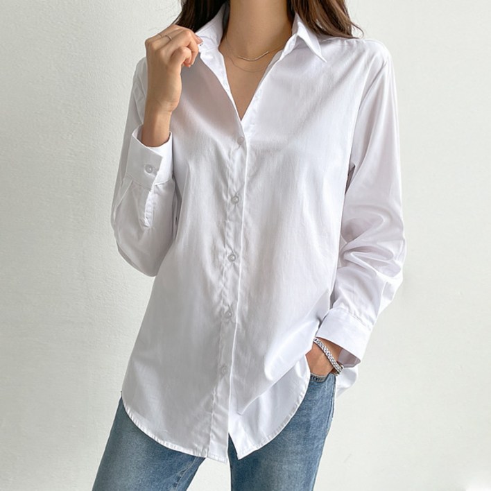 여성면셔츠 피핀 여성용 위켄드 루즈핏 데일리 셔츠 49129