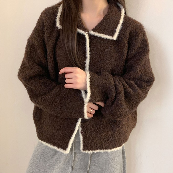 어썸풀 여성용 쥬므아 배색 가디건 A25FC081406