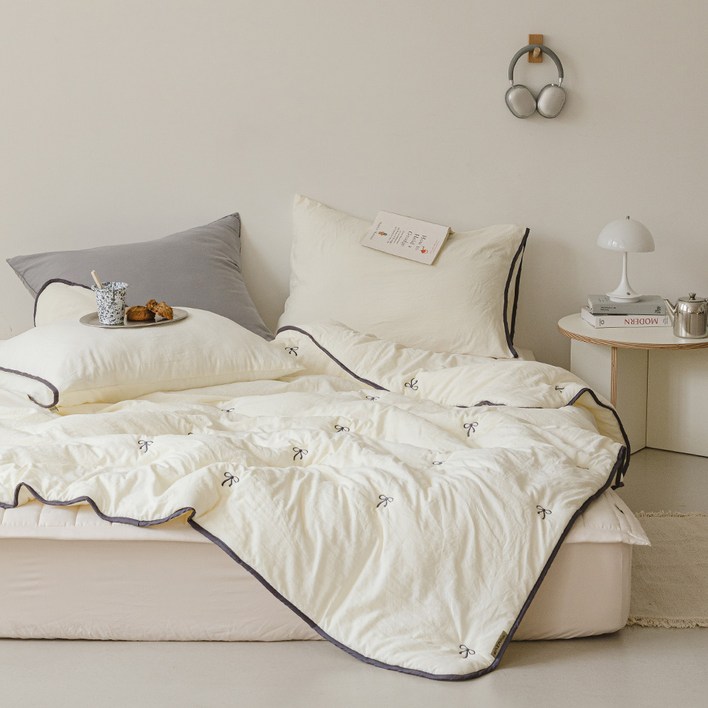 바자르 시즈닝 소프트 워싱 먼지없는 자수 차렵이불