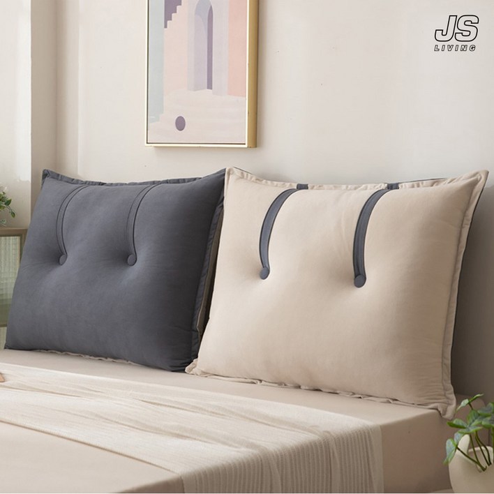 JS리빙 거실 쇼파 수면 바디필로우 그레이 침대 헤드 등받침 의자 허리 쿠션 등쿠션 사각 대형 등받이 쿠션 커버 베개 솜포함 Silly 5447E41102BA32