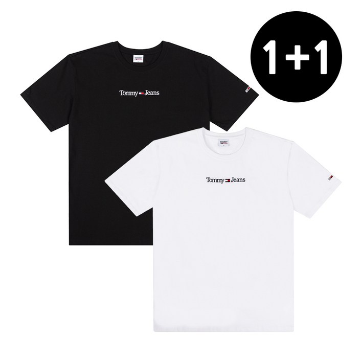 11 타미진스 남녀공용 자수로고 TJ반팔티셔츠