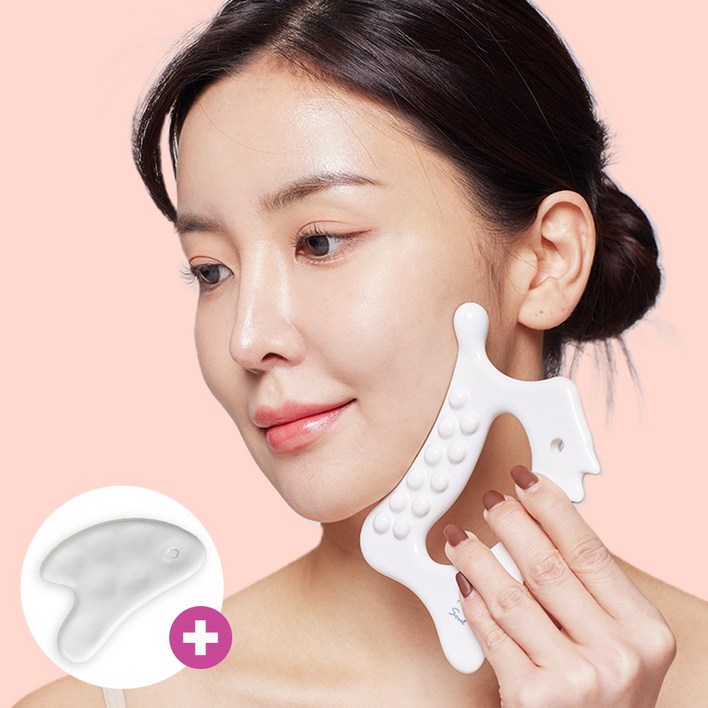 이너소울 세라믹 괄사마사지페이스 괄사 두피 림프 얼굴 괄사마사지기