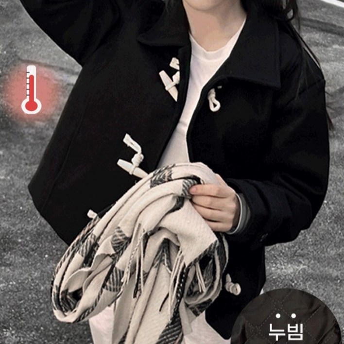 빠른배송누빔패딩안감 Y2K 크롭 숏 떡볶이코트 기모숏코트 겨울옷 울자켓 겉옷 키작녀 크리스마스연말룩 일본여행 빅사이즈 오버핏아우터 잠바 샥출발배송 당일출고 덤블여행 블랙떡코