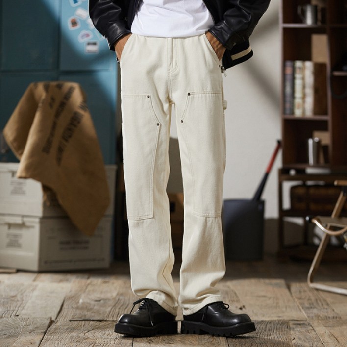 뮤즈 데님 팬츠 캐주얼 스트레이트 바지 봄 가을 겨울