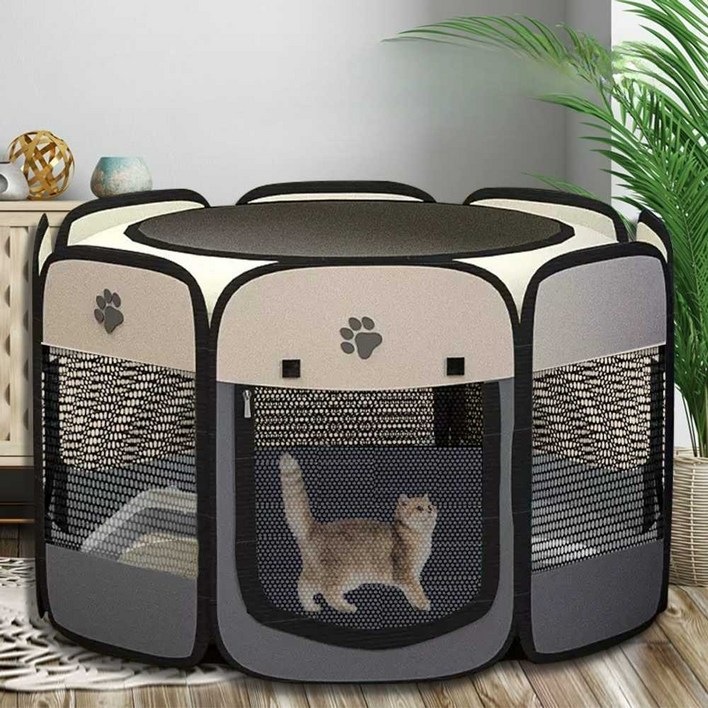 강아지 캠핑 울타리 멍타리 애완 철망 접이식 케이지