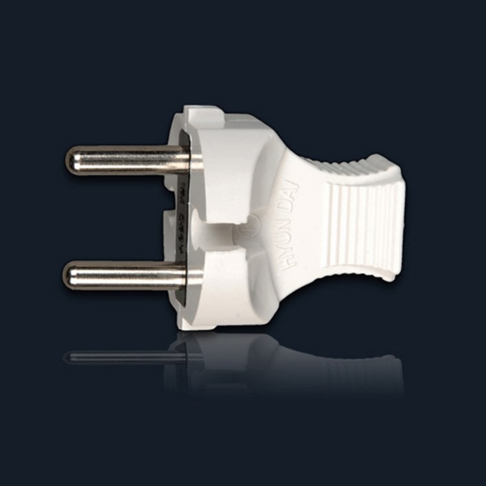 현대일렉트릭 둥근 플러그 일자형 220V 콘센트