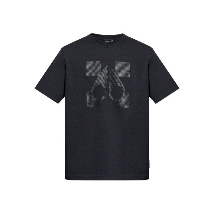 무스너클 로고 장식 코튼 티셔츠