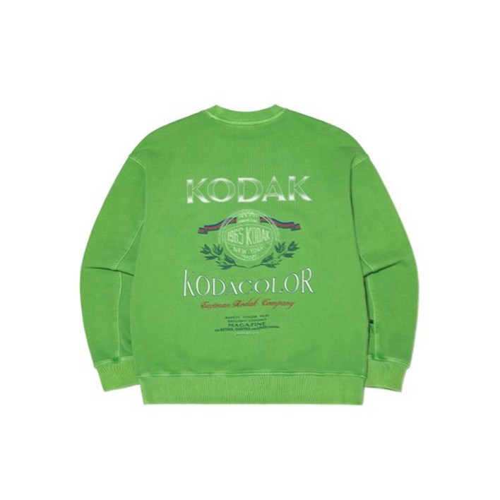 코닥 맨투맨 카메라클럽 피그먼트 GREEN 스웻셔츠