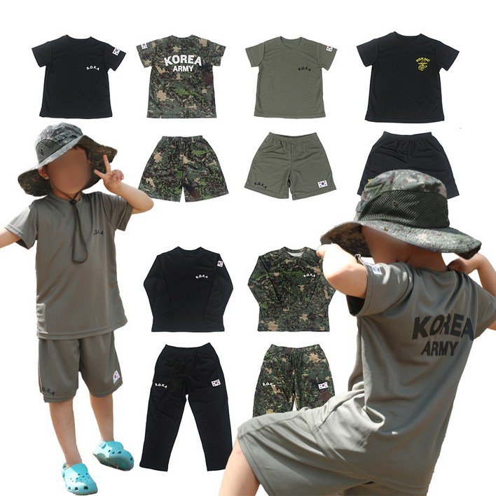 로카키즈 아동 로카티 반바지 상하세트 ROKA 쿨론 반팔 긴팔 해병대