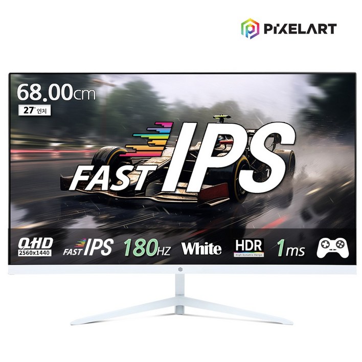픽셀아트 PIXELART PAQ2718W 화이트 무결점 QHD 180Hz FastIPS 게이밍 모니터, 68cm, PAQ2718W