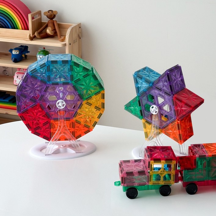 맥킹덤 맥타일즈 자석블럭 관람차 교구 44PCS, 1개