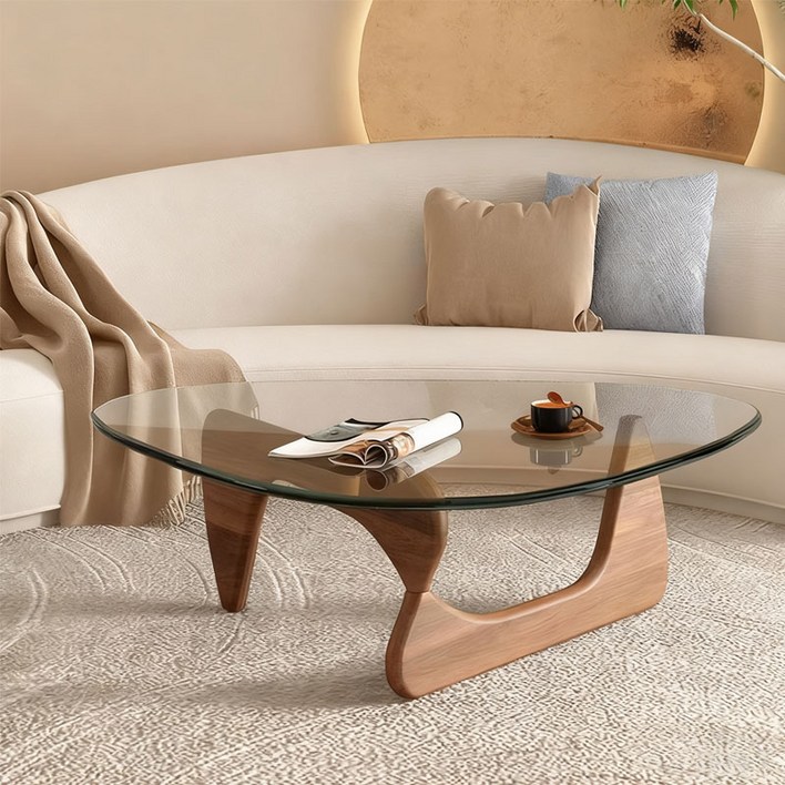 New World 소파테이블 강화유리 거실 티테이블 커피 테이블 NTCJ, 투명브라운