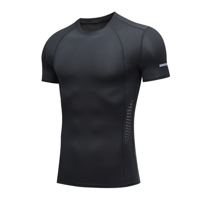남자 스포츠 이너웨어 컴프레션 언더레이어 스포츠 반팔 상의